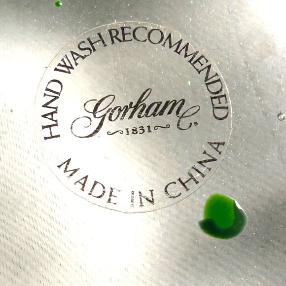 New Gorham Candy Dish Winter Follies with Hand Painted Santa Christmas Whimsical - Picture 5 of 9